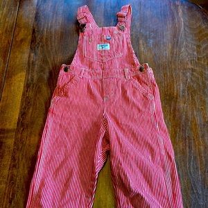 OghKosh B’gosh red and white stripes overalls